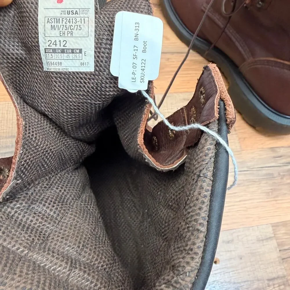 Red Wing Boots Men's size 11.5  Brown Leather Waterproof Soft Toe
